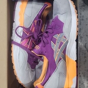 Purple and Orange Asics Sneakers